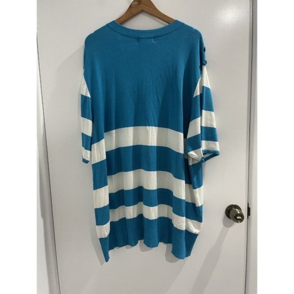 My Size Women Top Plus Size XL Striped Stretchy - Picture 5 of 7